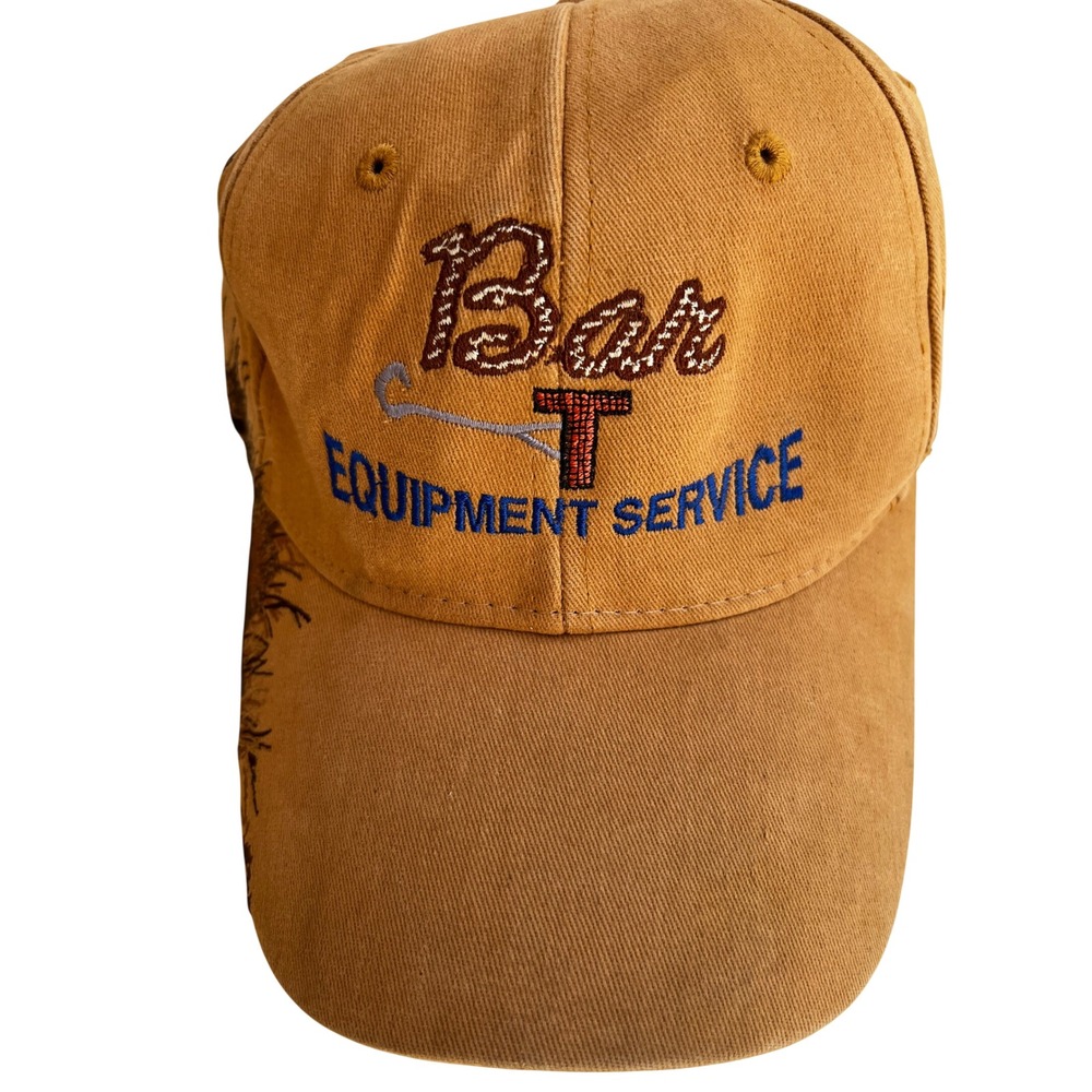 Pronghorn Antelope Wildlife Strapback Dad Hat Tan Twill Western Cowboycore Cap